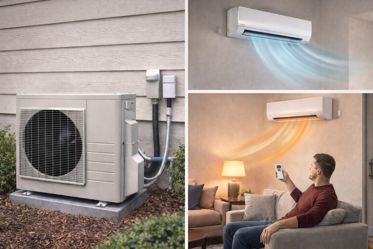 Cold-climate ductless mini-split heat pump