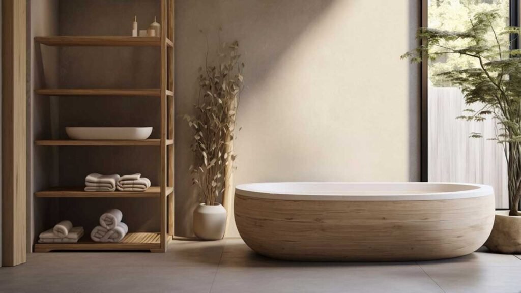 Japandi bathroom style