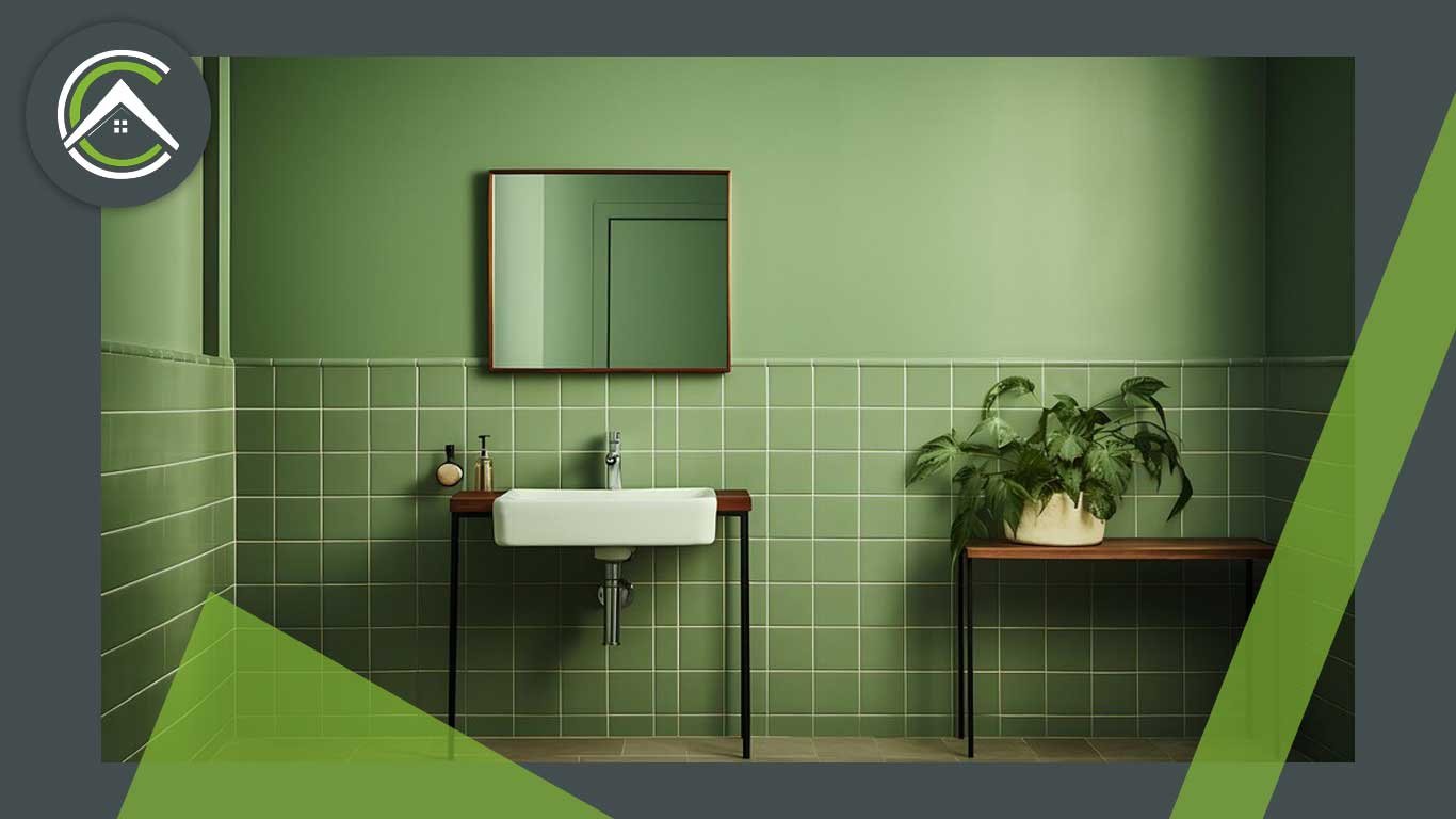 Green bathroom paint