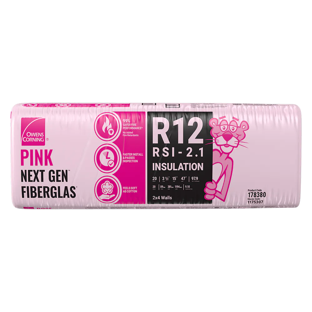 Owens Corning R-12 PINK NEXT GEN FIBERGLAS Insulation