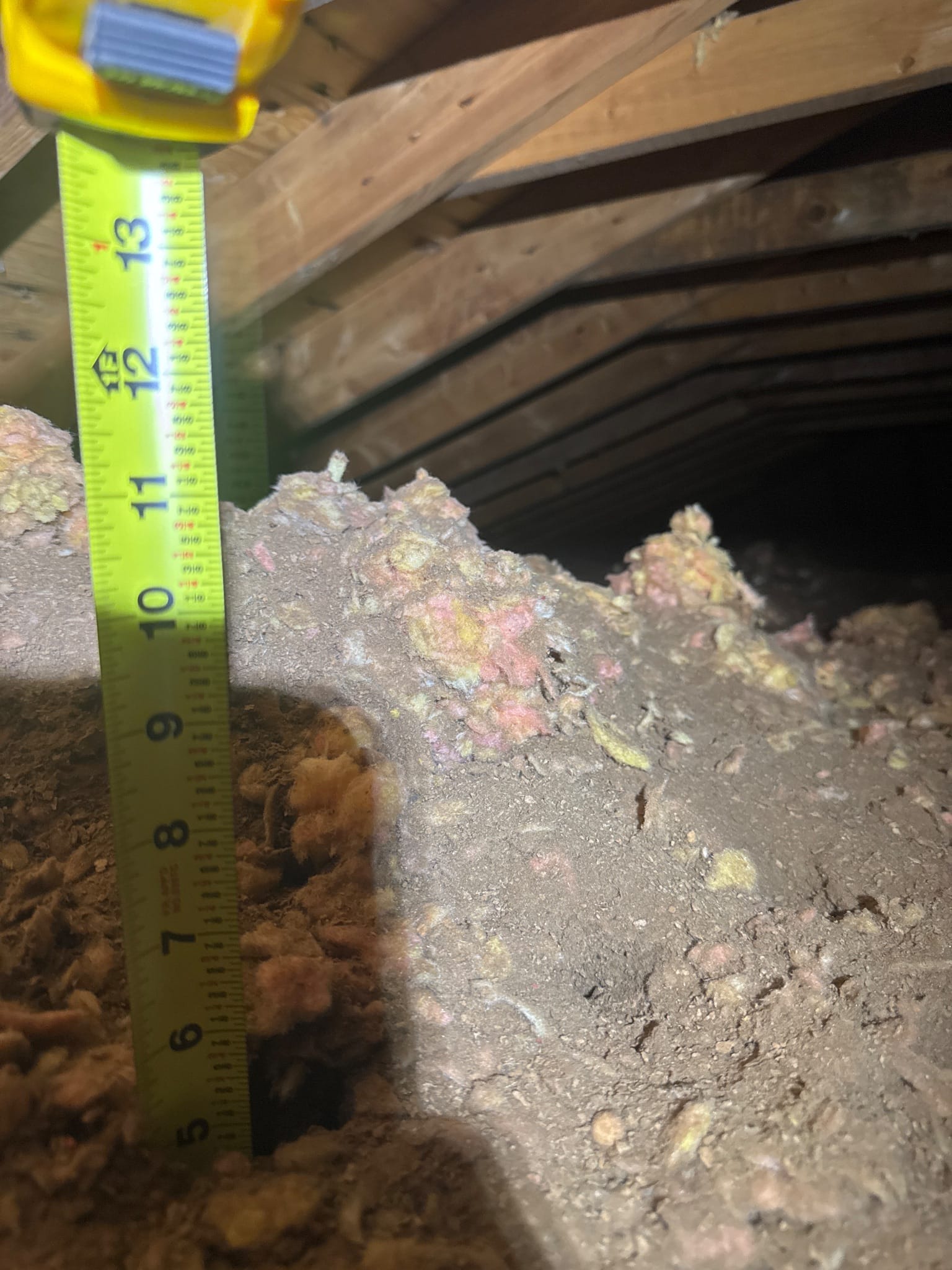 The old material &mdash; contaminated, compacted, and on its way out.